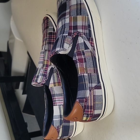 Polo Ralph Lauren Mens Thompson Slip-On Plaid Patchwork Loafer Shoe Sz 13 Madras - Picture 6 of 13